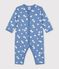 Pyjama b&eacute;b&eacute; en coton sans pieds imprim&eacute; c&oelig;urs blue/white