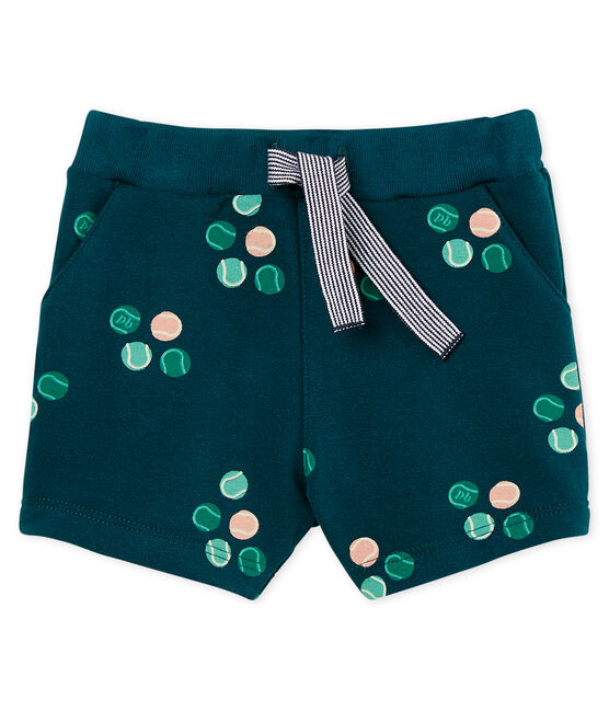 Baby boys' printed shorts PINEDE green/MULTICO white