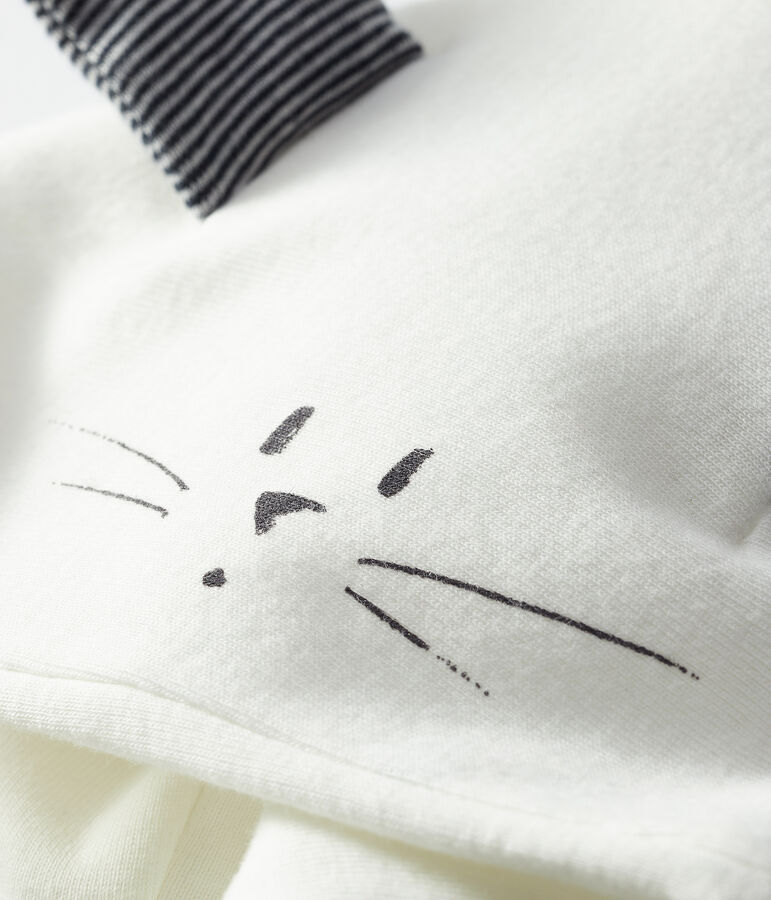 Babies' Classic Cape in Padded Rib Knit white/blue