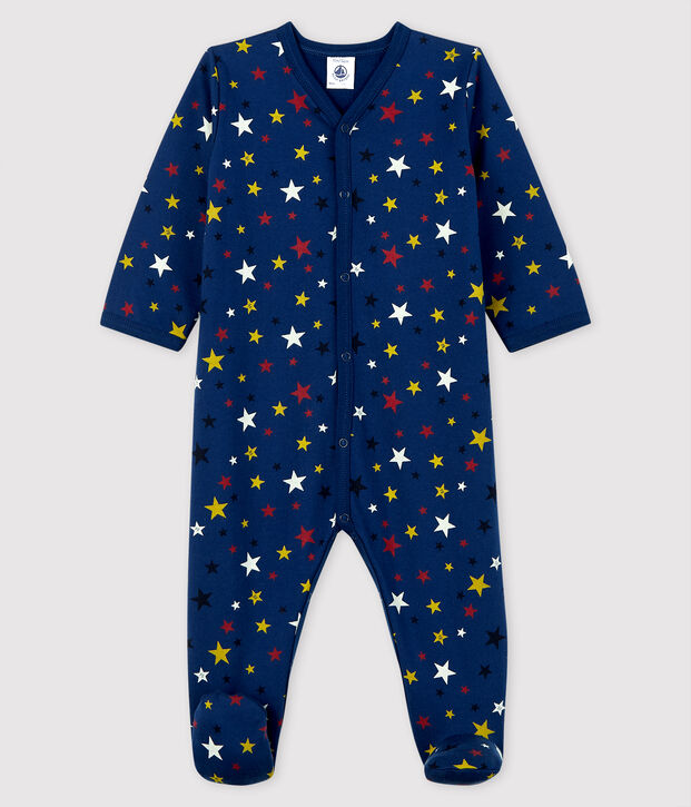 Babies' Starry Night Fleece Sleepsuit blue/multicolor