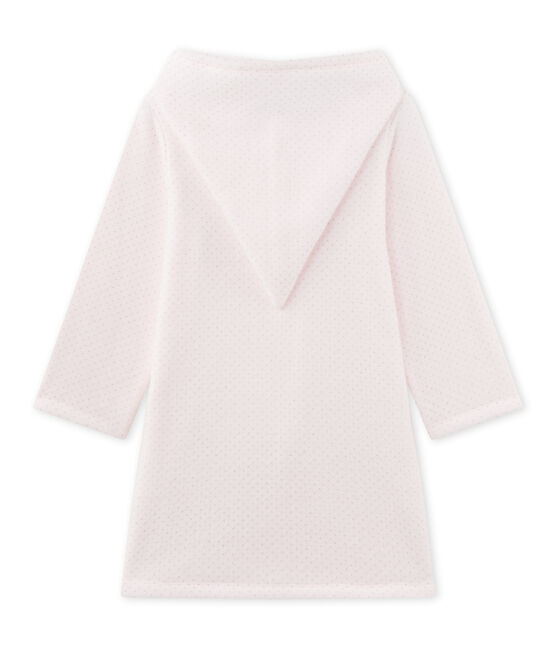 Little girl's housecoat VIENNE pink/MISTIGRI grey