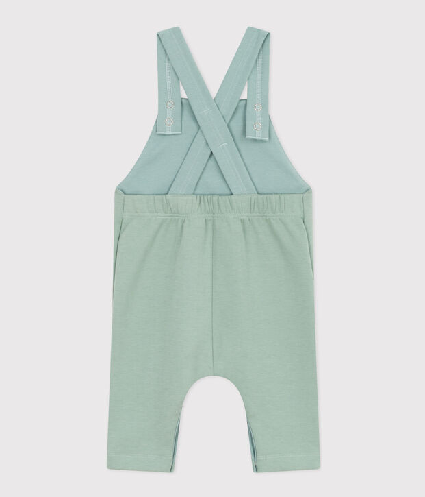 Babies' Thick Jersey Dungarees green