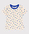 Children's short-sleeved printed cotton T-shirt AVALANCHE blue/PERSE white