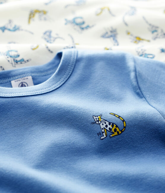 Boys' Short-Sleeved Panther Print Organic Cotton T-Shirts - 2-Pack variante 1