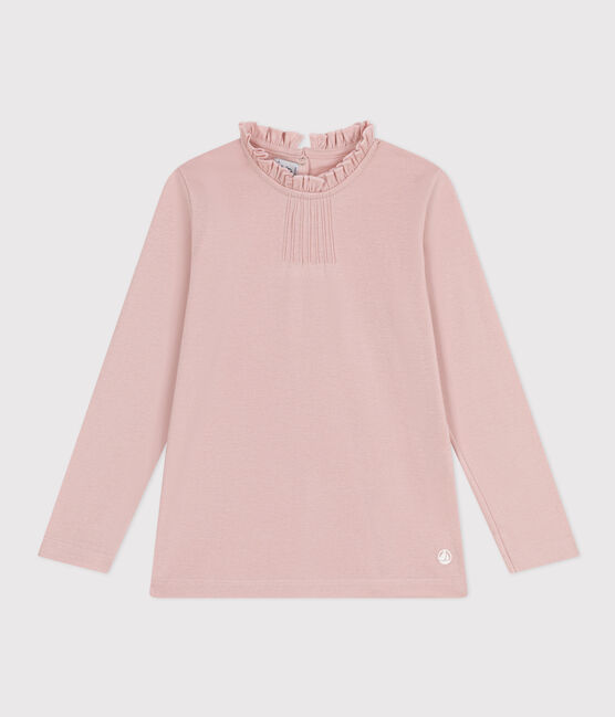 Girls' Long-sleeved Cotton T-Shirt SALINE pink