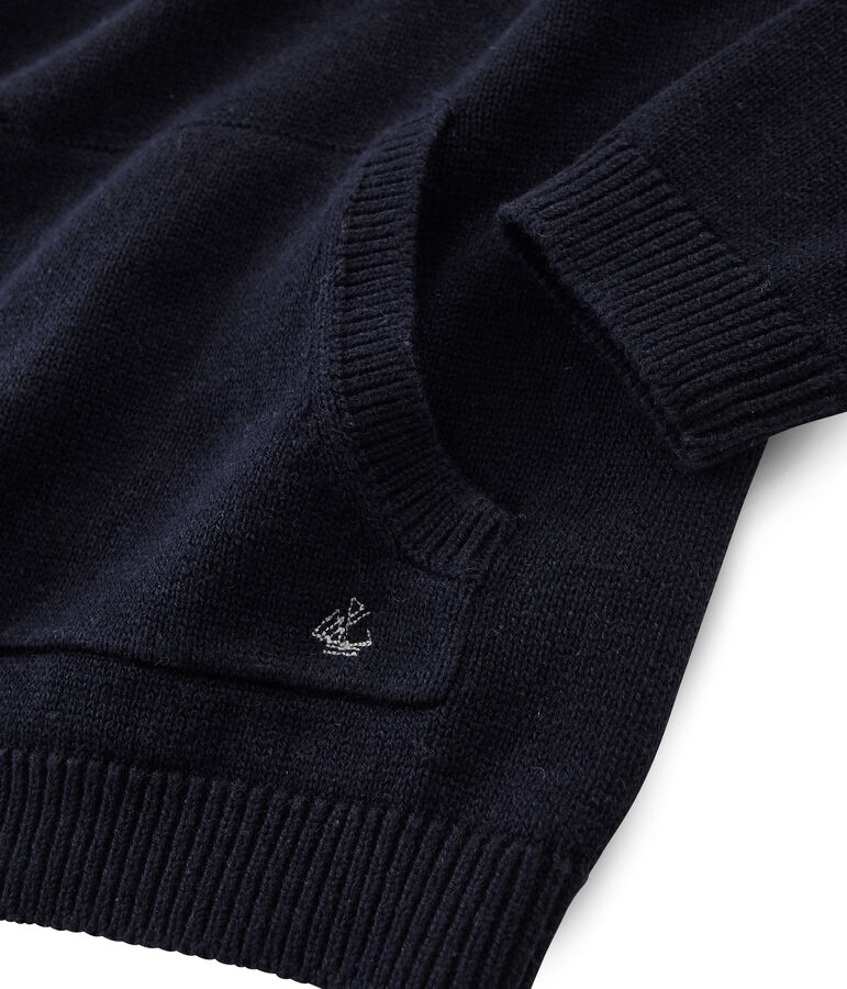 Boys' Wool and Cotton Knit Pullover blue