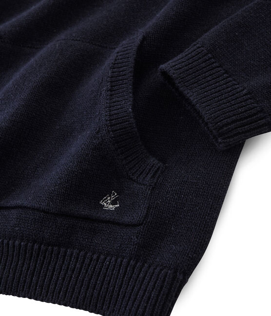 Boys' Wool and Cotton Knit Pullover SMOKING blue