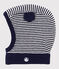 Babies' Cotton Balaclava SMOKING blue/MARSHMALLOW white