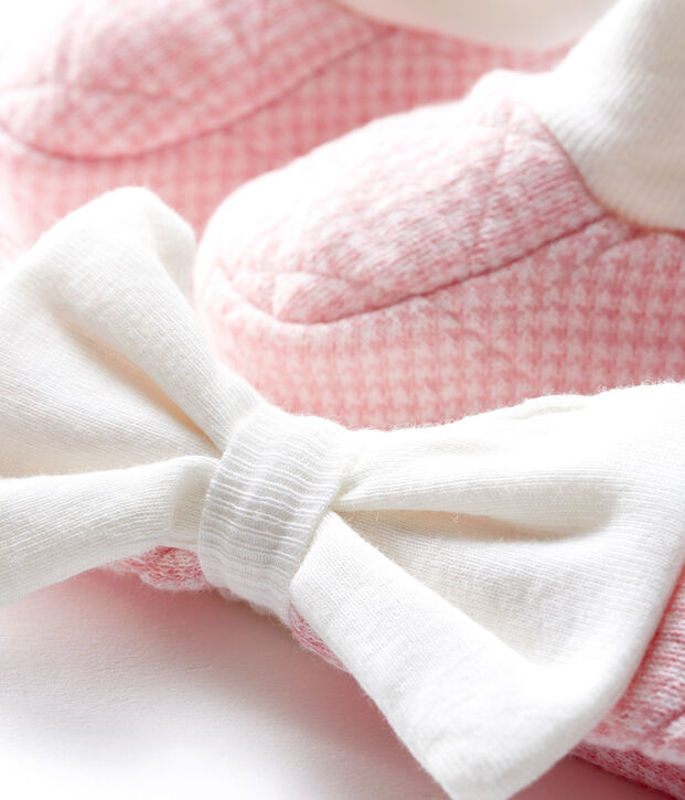 Baby Girls' Tube Knit Headband and Bootees Set multicolor
