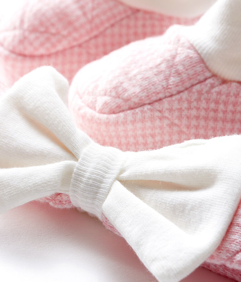 Baby Girls' Tube Knit Headband and Bootees Set multicolor