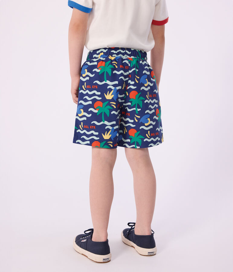 Children's printed swim shorts blue/multicolor