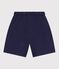 Children's Bermuda shorts in plain cotton blue