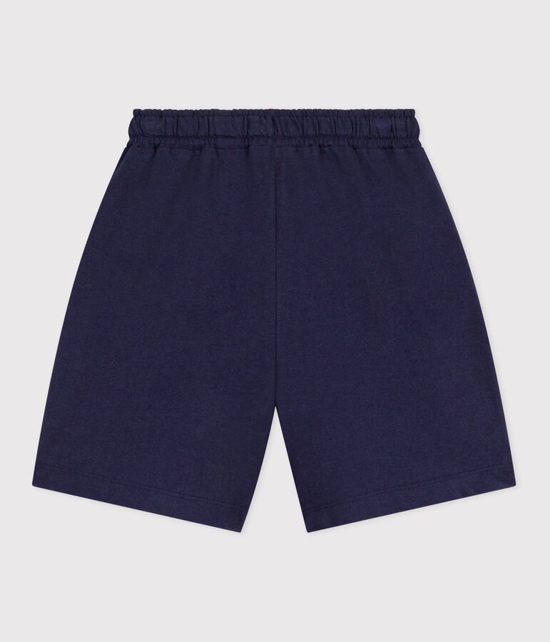 Children's Bermuda shorts in plain cotton blue