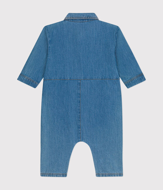 Babies' Long Denim Jumpsuit DENIM CLAIR blue