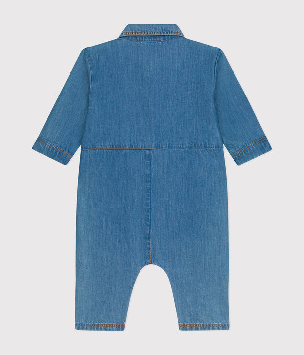 Babies' Long Denim Jumpsuit blue