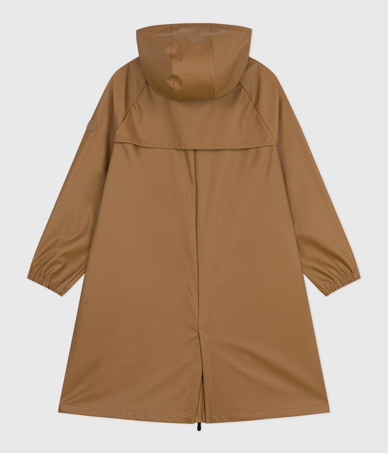 Women's long raincoat in two colours brown