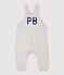 Babies' Fleece Dungarees BELUGA CHINE grey
