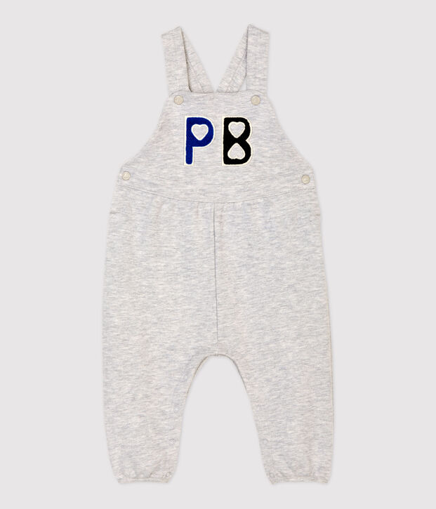 Babies' Fleece Dungarees grey