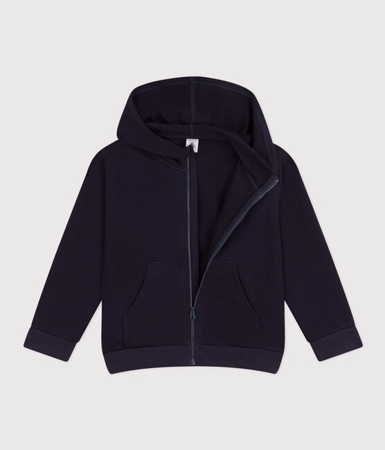 Sweatshirt zippé à capuche enfant garçon SMOKING blue