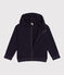 Sweatshirt zippé à capuche enfant garçon SMOKING blue