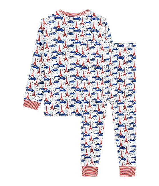 Boys' Ribbed Pyjamas MARSHMALLOW white/MULTICO white