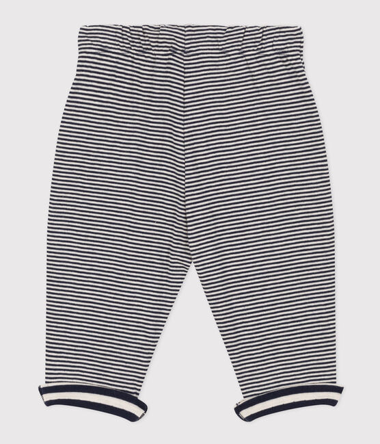 Babies' Pinstriped Tube Knit Trousers SMOKING blue/AVALANCHE