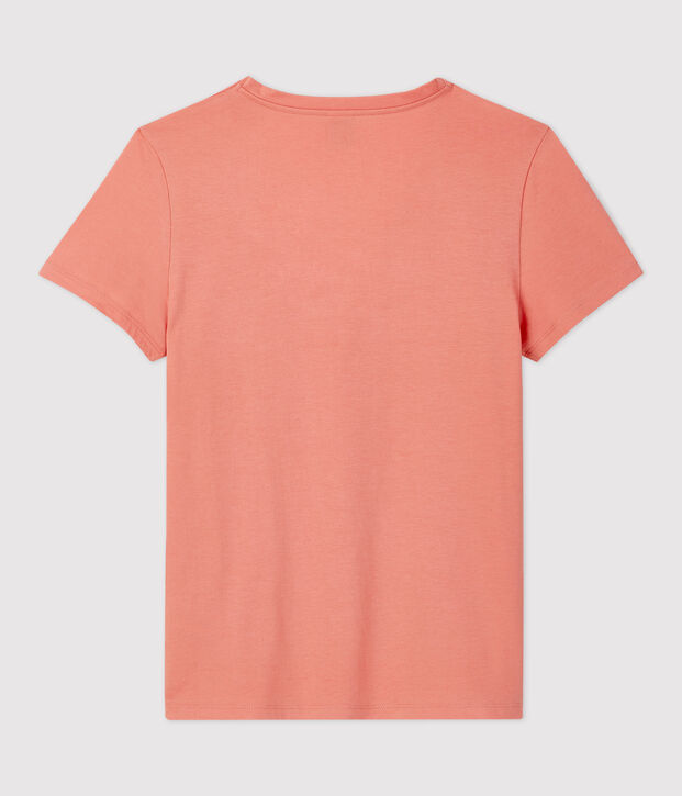 Women's Straight Fit Organic Cotton V-Neck T-Shirt pink