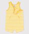 Babies' Thick Jersey Short Playsuit ORGE yellow/MARSHMALLOW white