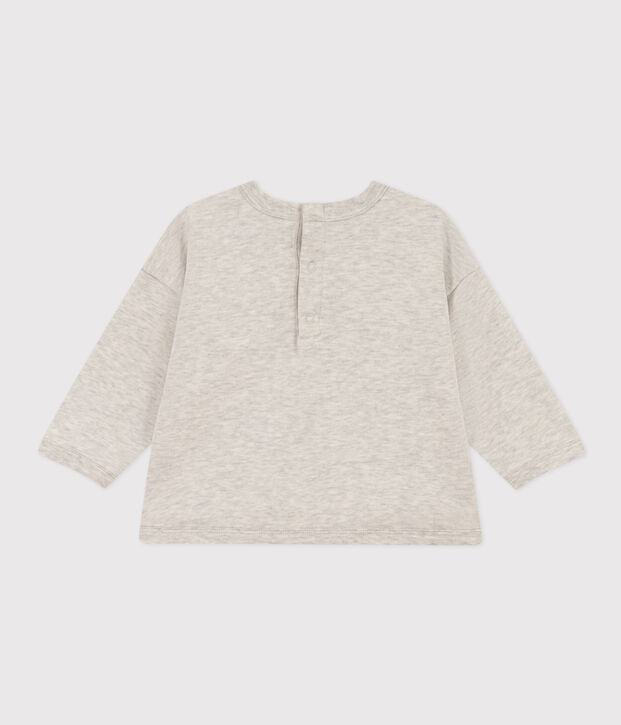 Babies' Petit Bateau x Snoopy Fleece Sweatshirt BELUGA CHINE