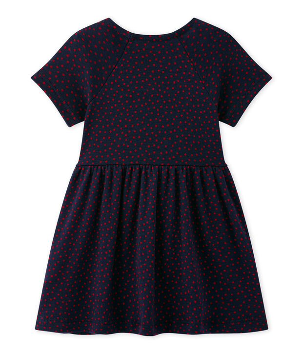 Baby girl's print dress blue/red