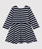Babies' Fleece Dress SMOKING blue/MARSHMALLOW ARGENT BRILLANT