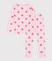 Children's snug-fitting cotton heart print pyjamas MARQUISE /PEACHY