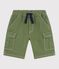 Children's cotton cargo Bermuda shorts OLIVINE green