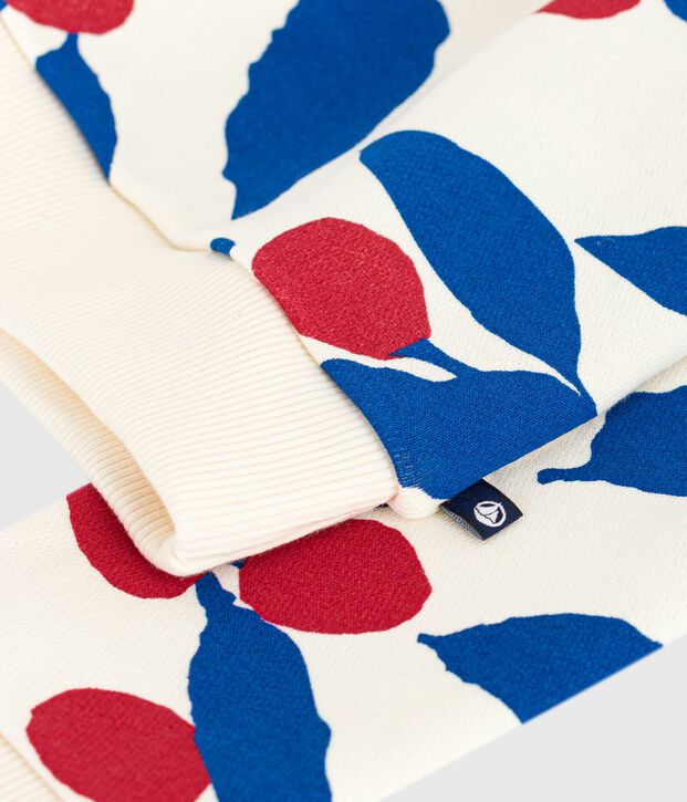 Children's printed cotton sweatshirt Ecru/multicolor