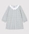 Babies' Fleece Dress BELUGA grey/MULTICO white