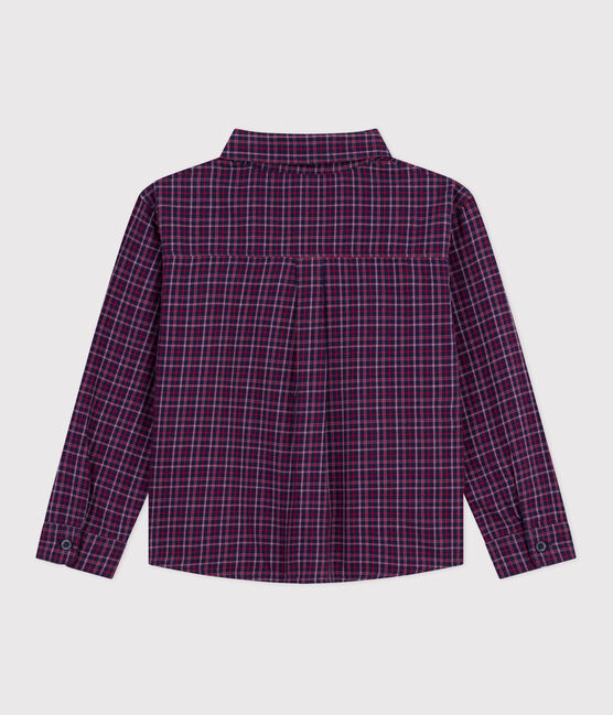 Children's checked flannel shirt SMOKING blue/MULTICO white