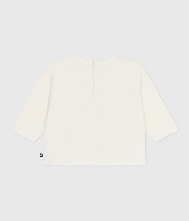 Long-sleeved cotton baby t-shirt blue/blue