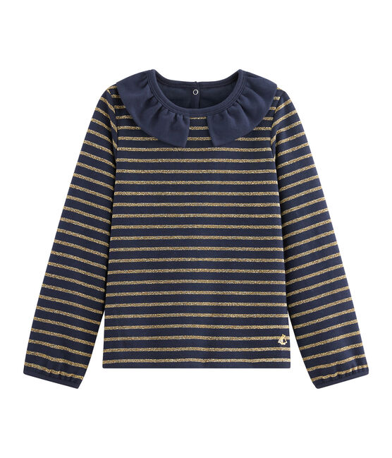 Girls' Jersey T-Shirt SMOKING blue/OR yellow