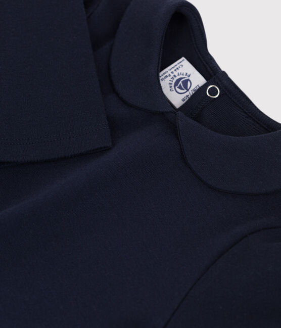 Babies' Long-Sleeved Cotton Blouse SMOKING blue