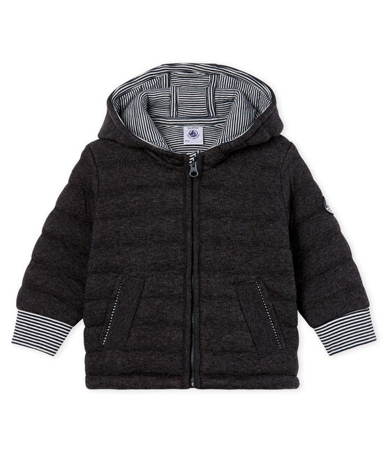 Baby Boys' Zip-Up Jacket in Quilted Tube Knit CITY CHINE grey