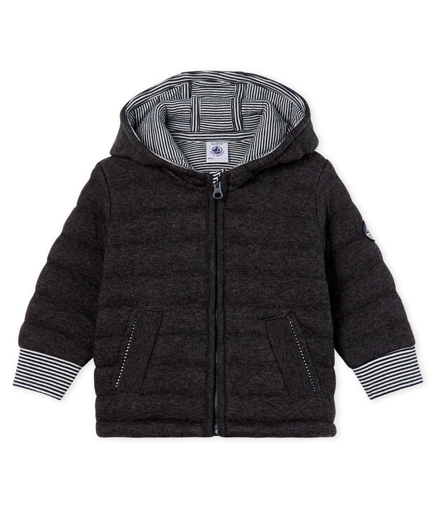Baby Boys' Zip-Up Jacket in Quilted Tube Knit grey
