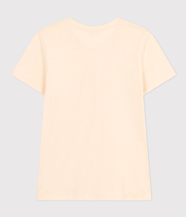 Women's The Straight Round-Neck Cotton T-Shirt Ecru