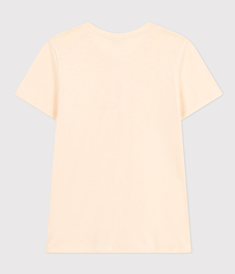 Women's The Straight Round-Neck Cotton T-Shirt Ecru