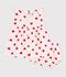 Babies' cotton baby dress with bloomers, printed with hearts red/red