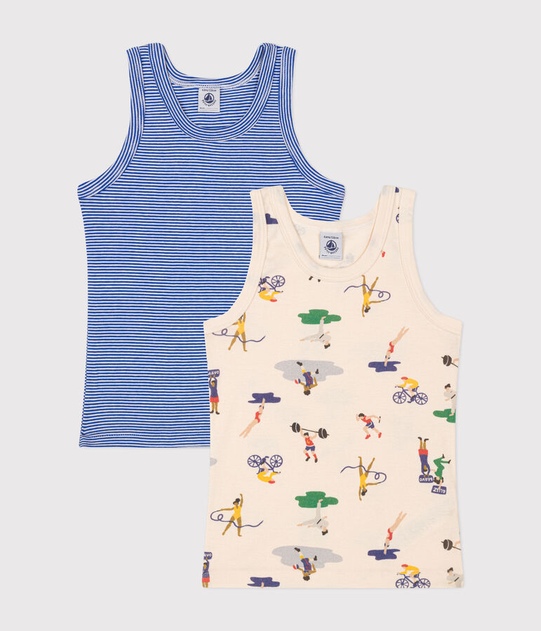 Children's cotton tank tops - 2-pack multicolor