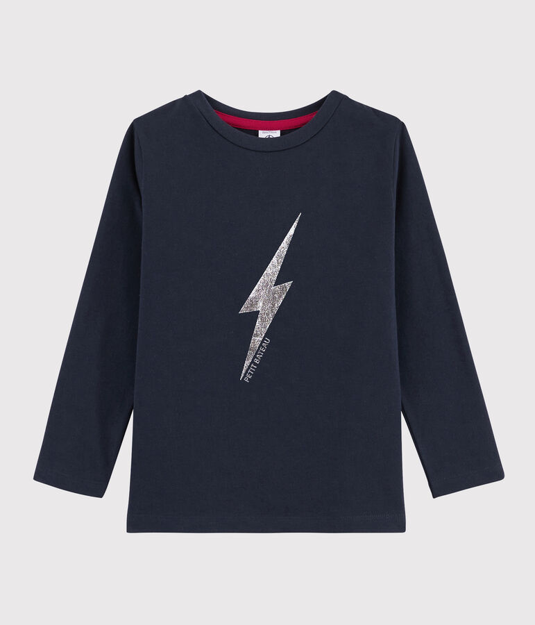 Boys Silkscreen Print T-shirt blue