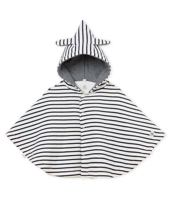 Unisex baby iconic cape MARSHMALLOW white/SMOKING blue