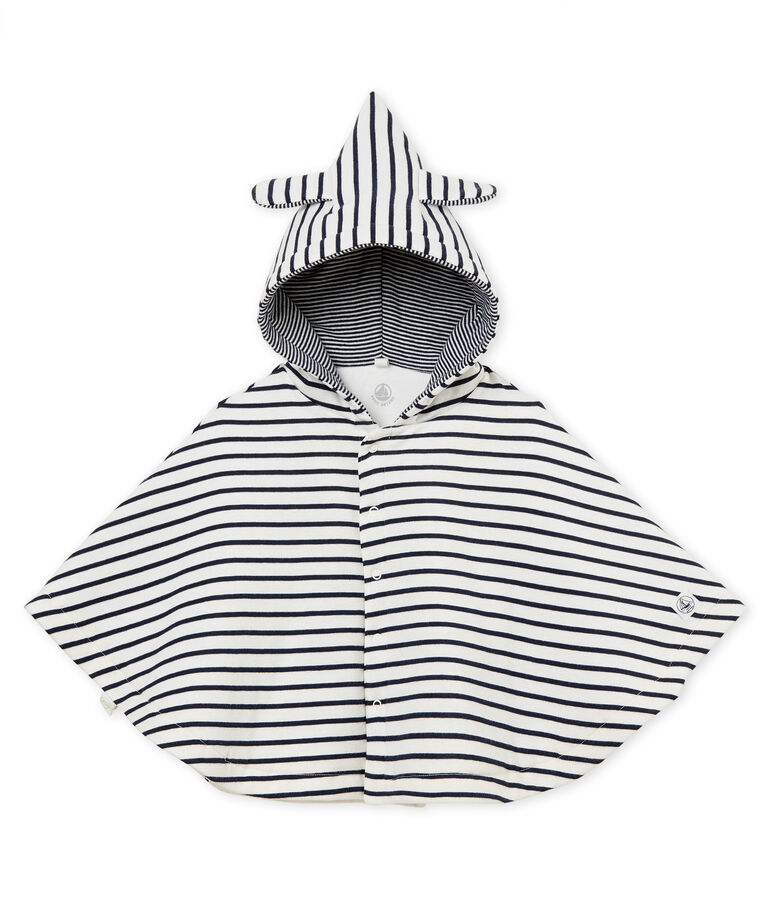 Unisex baby iconic cape white/blue