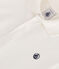 Babies' Short-Sleeved Cotton Polo Shirt MARSHMALLOW white