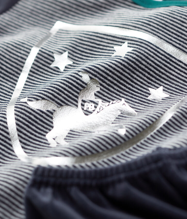 Boys' Knight Velour Pyjamas blue/multicolor